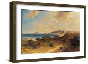 Beach at Estepona with a View of the Rock of Gibraltar-Fritz Bamberger-Framed Giclee Print