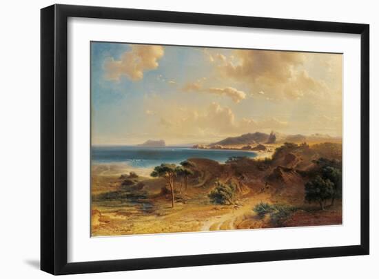 Beach at Estepona with a View of the Rock of Gibraltar-Fritz Bamberger-Framed Giclee Print