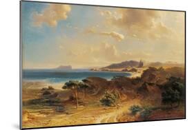 Beach at Estepona with a View of the Rock of Gibraltar-Fritz Bamberger-Mounted Giclee Print