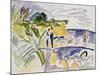 Beach at Fehmarn, 1913-Ernst Ludwig Kirchner-Mounted Giclee Print