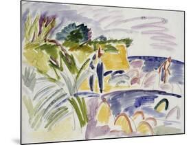 Beach at Fehmarn, 1913-Ernst Ludwig Kirchner-Mounted Giclee Print