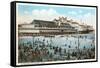 Beach at Galveston, Texas-null-Framed Stretched Canvas