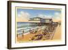 Beach at Galveston-null-Framed Art Print