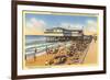 Beach at Galveston-null-Framed Art Print