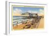 Beach at Galveston-null-Framed Premium Giclee Print