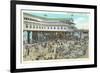 Beach at Galveston-null-Framed Art Print