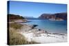 Beach at Gasvaer, Kvalfjord, Troms, North Norway, Norway, Scandinavia, Europe-David Lomax-Stretched Canvas