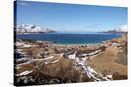 Beach at Grotfjord, Kvaloya (Whale Island), Troms, Norway, Scandinavia, Europe-David Lomax-Stretched Canvas