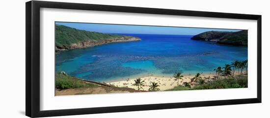 Beach at Hanauma Bay Oahu Hawaii USA-null-Framed Premium Photographic Print