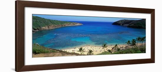 Beach at Hanauma Bay Oahu Hawaii USA-null-Framed Photographic Print