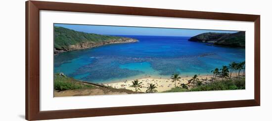 Beach at Hanauma Bay Oahu Hawaii USA-null-Framed Photographic Print