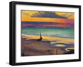 Beach at Heist-Georges Lemmen-Framed Art Print