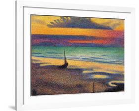 Beach at Heist-Georges Lemmen-Framed Art Print