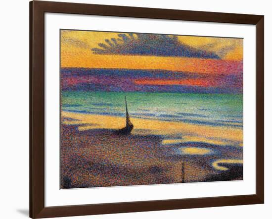 Beach at Heist-Georges Lemmen-Framed Art Print