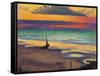 Beach at Heist-Georges Lemmen-Framed Stretched Canvas