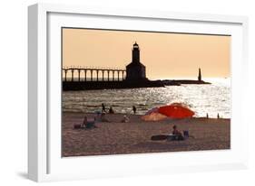 Beach at Indiana Dunes, Indiana, USA-Anna Miller-Framed Photographic Print