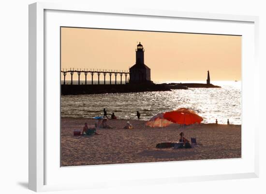 Beach at Indiana Dunes, Indiana, USA-Anna Miller-Framed Photographic Print