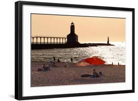 Beach at Indiana Dunes, Indiana, USA-Anna Miller-Framed Photographic Print