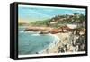 Beach at La Jolla Cove, San Diego, California-null-Framed Stretched Canvas
