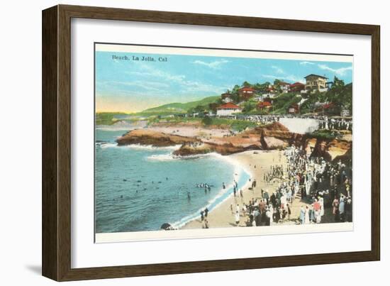 Beach at La Jolla Cove, San Diego, California-null-Framed Art Print