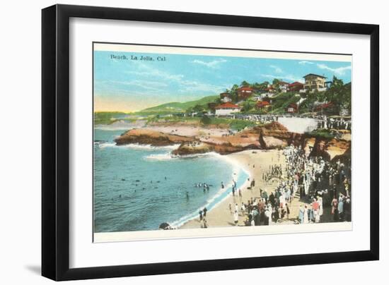 Beach at La Jolla Cove, San Diego, California-null-Framed Art Print