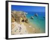 Beach at Lagos, Algarve, Portugal, Europe-Papadopoulos Sakis-Framed Photographic Print