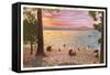 Beach at Lake Tahoe-null-Framed Stretched Canvas