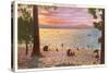 Beach at Lake Tahoe-null-Stretched Canvas