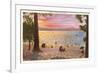 Beach at Lake Tahoe-null-Framed Art Print