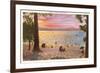 Beach at Lake Tahoe-null-Framed Premium Giclee Print