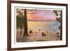 Beach at Lake Tahoe-null-Framed Premium Giclee Print