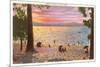 Beach at Lake Tahoe-null-Mounted Premium Giclee Print