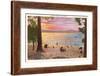 Beach at Lake Tahoe-null-Framed Art Print