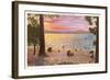 Beach at Lake Tahoe-null-Framed Art Print