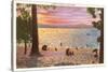 Beach at Lake Tahoe-null-Stretched Canvas
