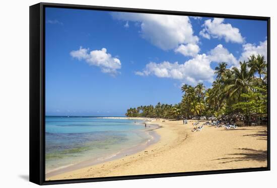 Beach at Las Terrenas, Samana Peninsula, Dominican Republic, West Indies, Caribbean-Jane Sweeney-Framed Stretched Canvas