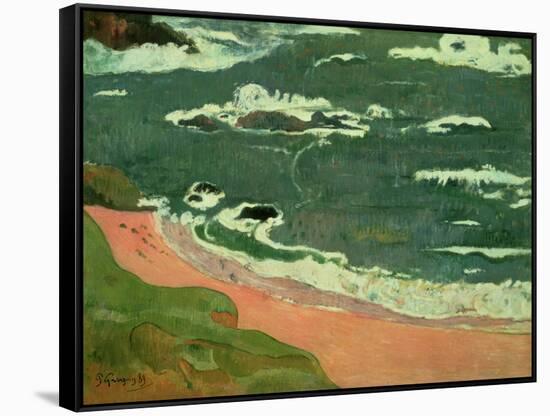 Beach at Le Pouldu, 1889-Paul Gauguin-Framed Stretched Canvas