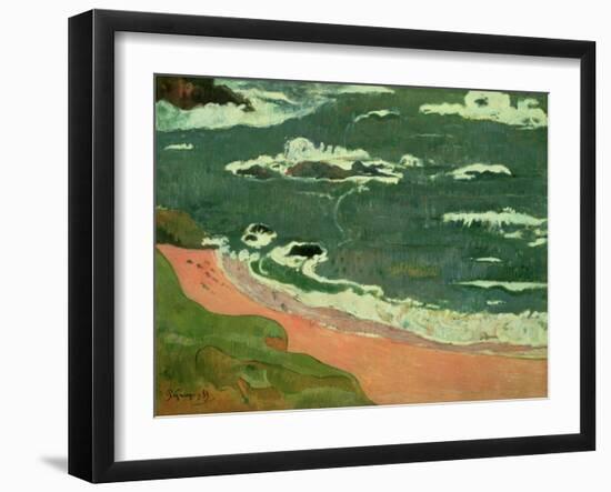 Beach at Le Pouldu, 1889-Paul Gauguin-Framed Giclee Print