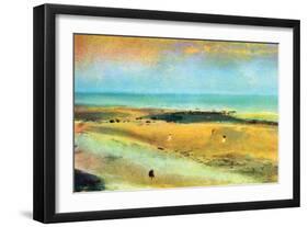 Beach at Low Tide-Edgar Degas-Framed Art Print