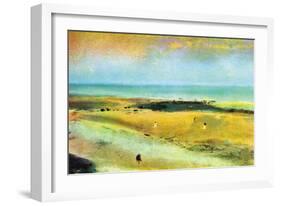 Beach At Low Tide-Edgar Degas-Framed Premium Giclee Print