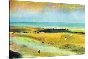 Beach At Low Tide-Edgar Degas-Stretched Canvas