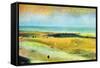 Beach At Low Tide-Edgar Degas-Framed Stretched Canvas