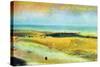 Beach At Low Tide-Edgar Degas-Stretched Canvas