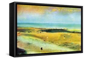 Beach At Low Tide-Edgar Degas-Framed Stretched Canvas