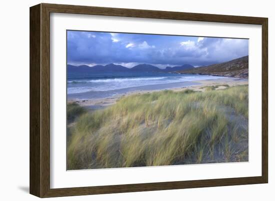 Beach at Luskentyre with Dune Grasses Blowing-Lee Frost-Framed Photographic Print