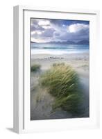 Beach at Luskentyre with Dune Grasses Blowing-Lee Frost-Framed Photographic Print