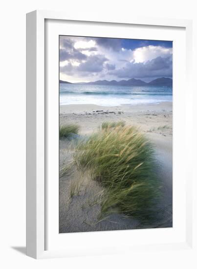 Beach at Luskentyre with Dune Grasses Blowing-Lee Frost-Framed Photographic Print