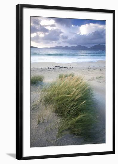 Beach at Luskentyre with Dune Grasses Blowing-Lee Frost-Framed Photographic Print