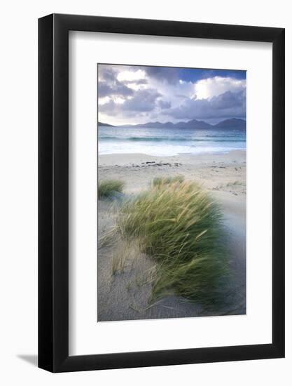 Beach at Luskentyre with Dune Grasses Blowing-Lee Frost-Framed Photographic Print