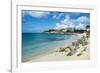 Beach at Maho Bay, Sint Maarten, West Indies, Caribbean, Central America-Michael Runkel-Framed Photographic Print